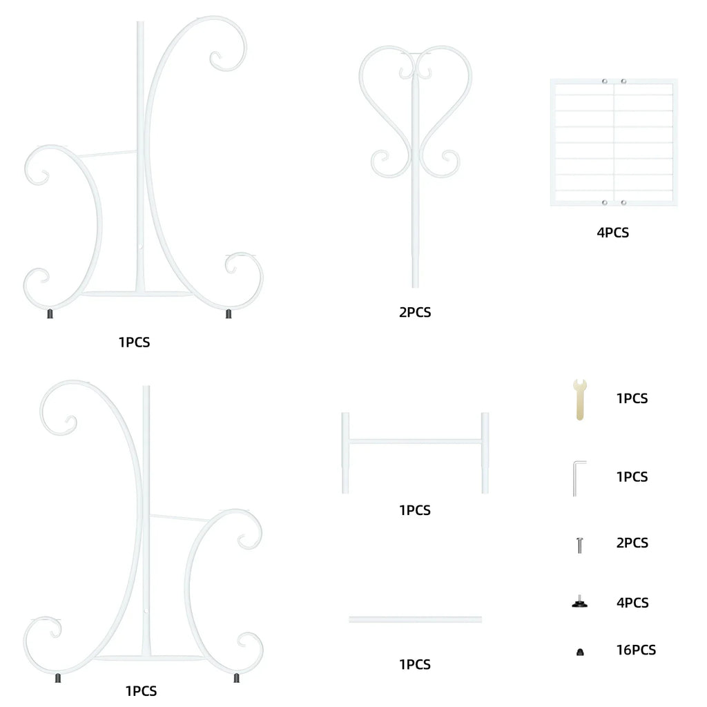 DecorBites™ 4-Tier Metal Plant Stand - Indoor/Outdoor Display