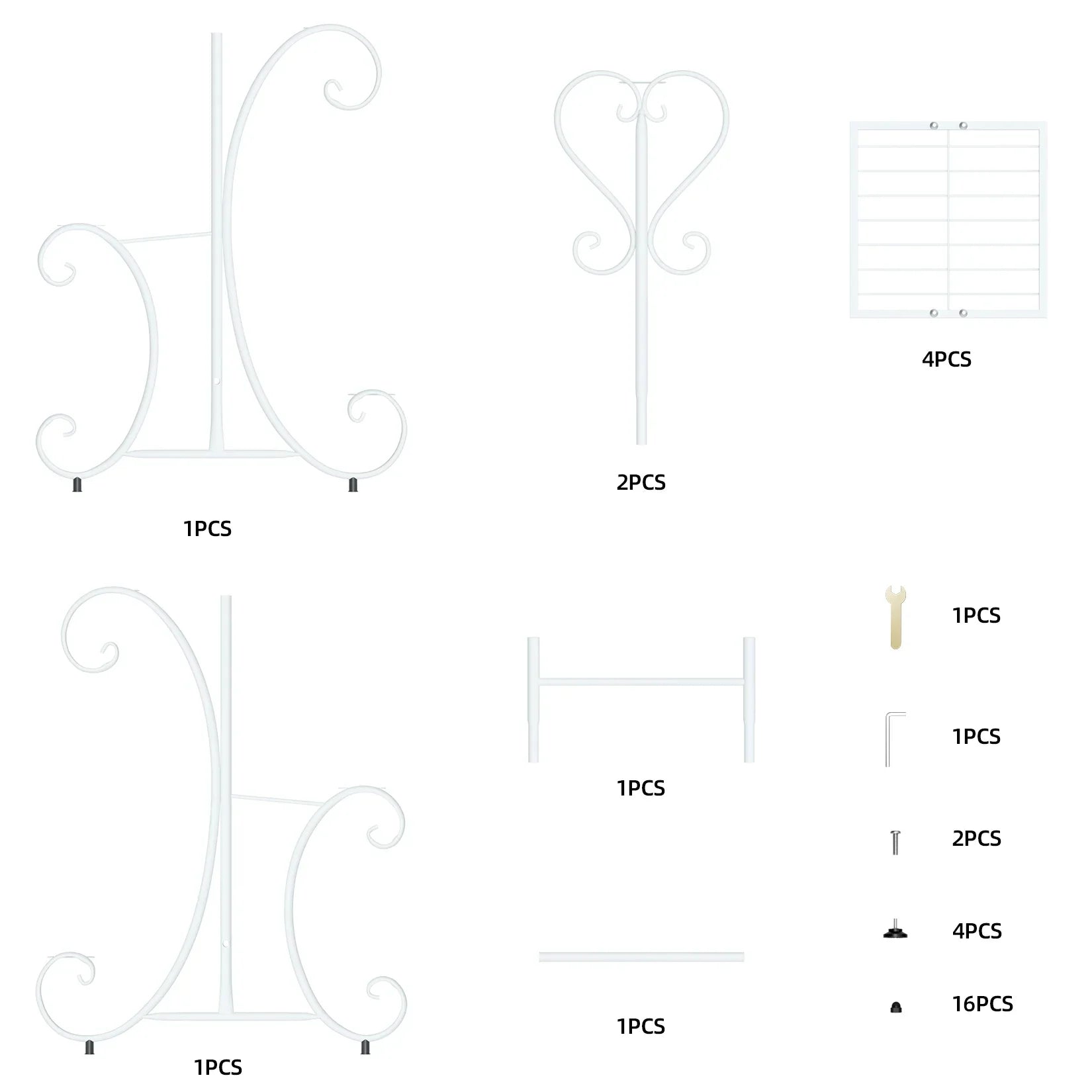 DecorBites™ 4-Tier Metal Plant Stand - Indoor/Outdoor Display