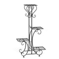 DecorBites™ 4-Tier Metal Plant Stand - Indoor/Outdoor Display