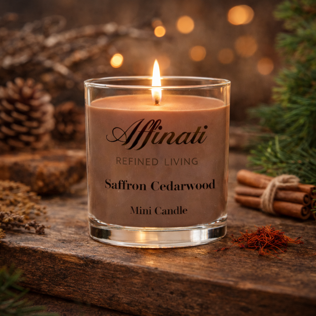 Saffron Cedarwood Mini Candle