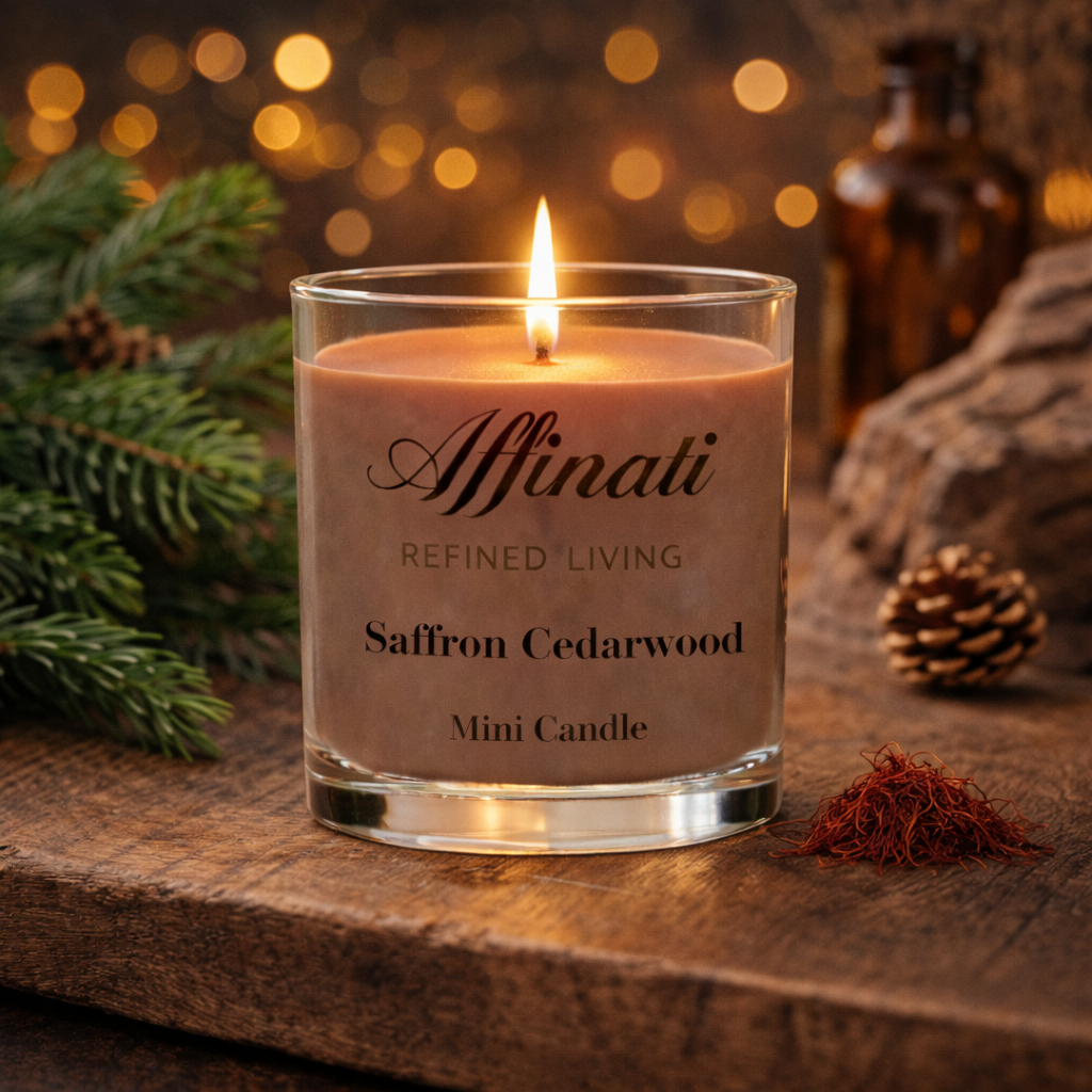 Saffron Cedarwood Mini Candle