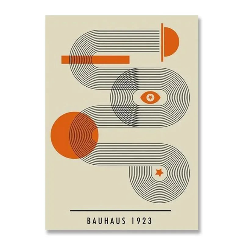 DecorBites™ Minimalist Black and White Bauhaus Canvas Print