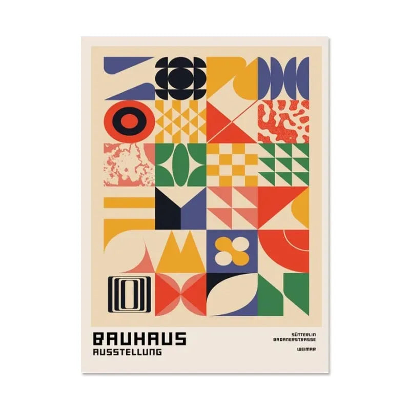 DecorBites™ Minimalist Black and White Bauhaus Canvas Print