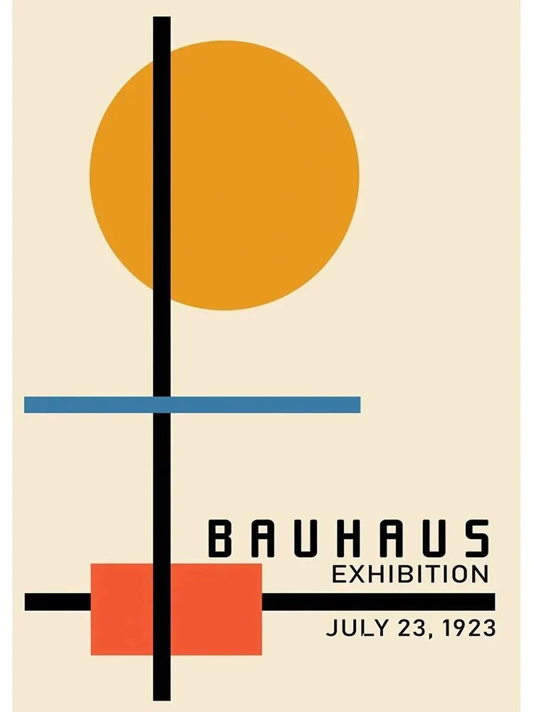 DecorBites™ Minimalist Black and White Bauhaus Canvas Print