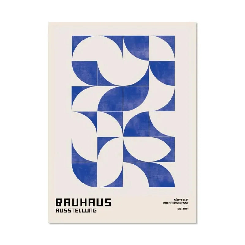 DecorBites™ Minimalist Black and White Bauhaus Canvas Print