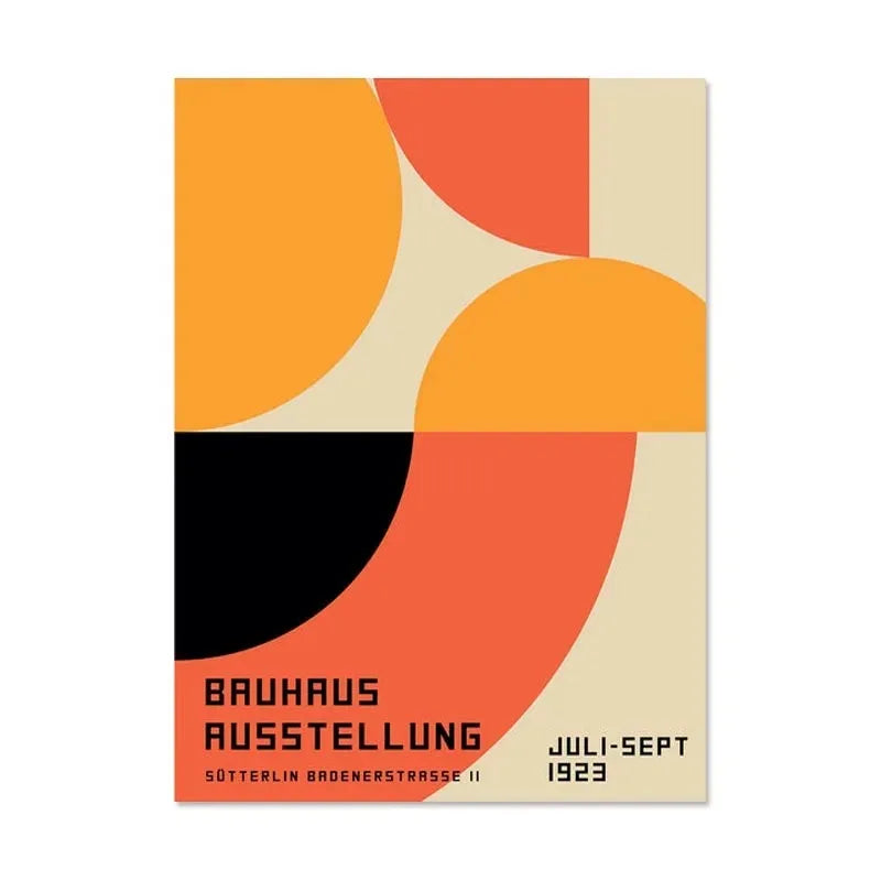 DecorBites™ Minimalist Black and White Bauhaus Canvas Print