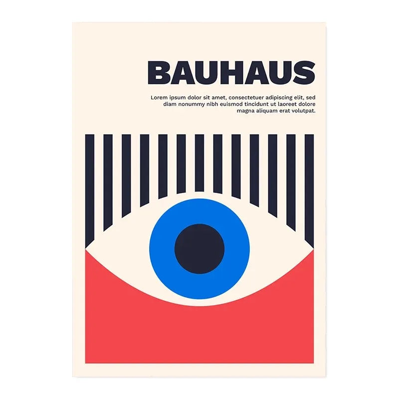 DecorBites™ Minimalist Black and White Bauhaus Canvas Print