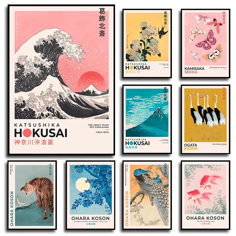 DecorBites™ Hokusai Japanese Canvas Art Print Home Decor