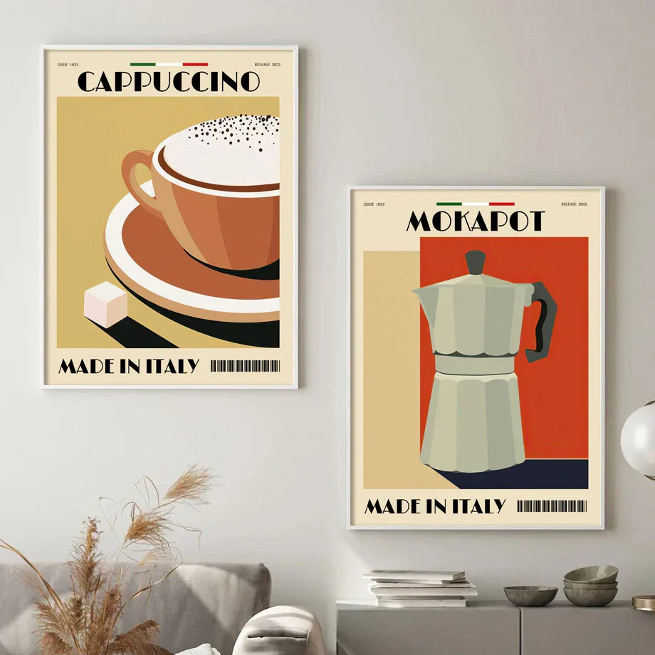 DecorBites™ Italian Coffee Wall Art Canvas Print
