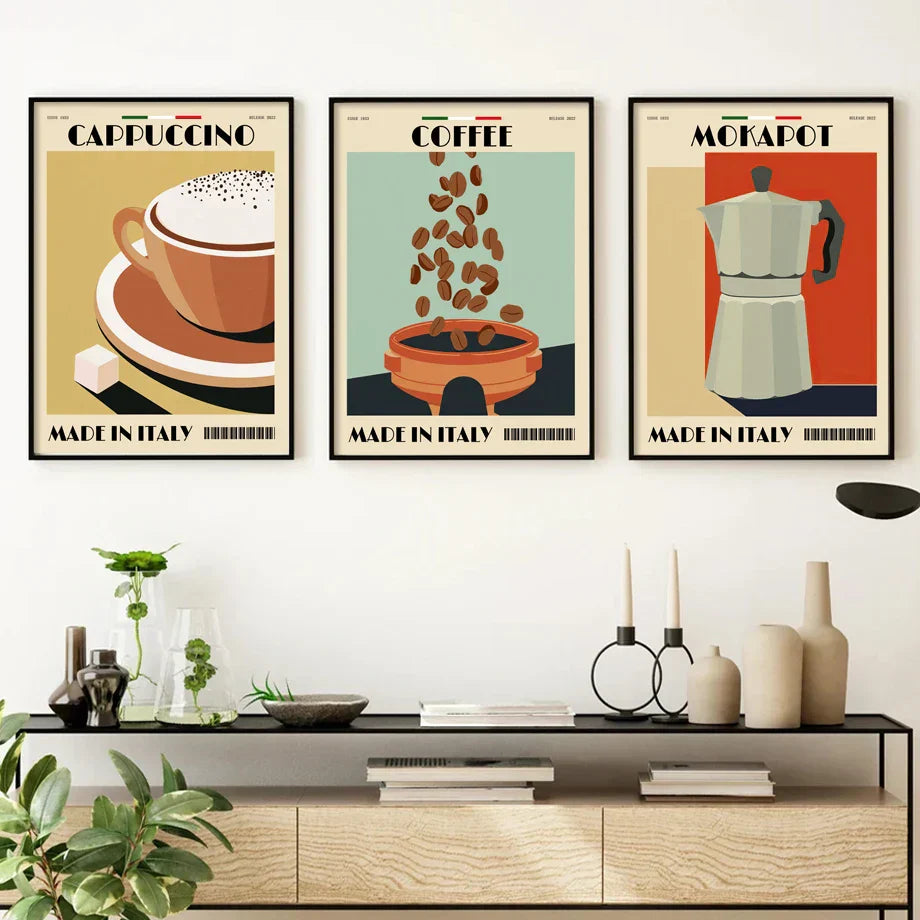 DecorBites™ Italian Coffee Wall Art Canvas Print