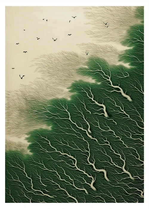 DecorBites™ Japanese Hokusai Art Poster Print on Canvas