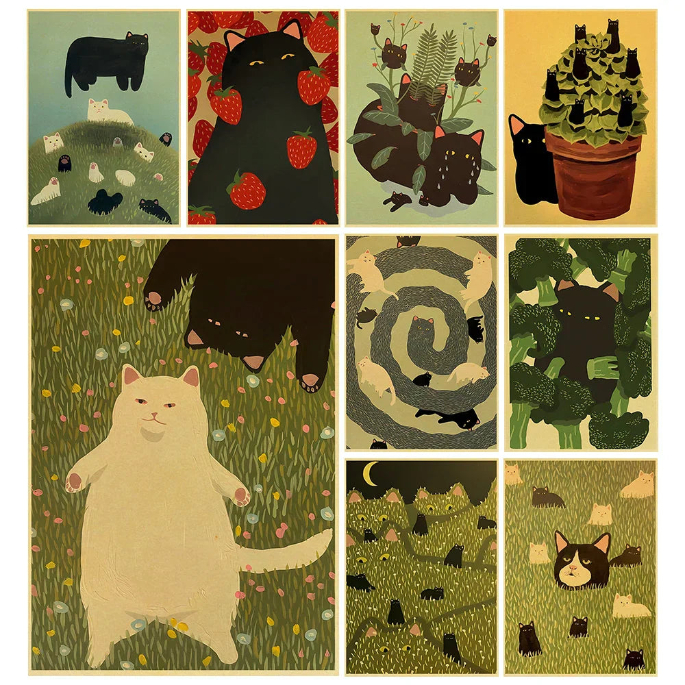 DecorBites™ Lover Cat Paper Poster for Home Decor