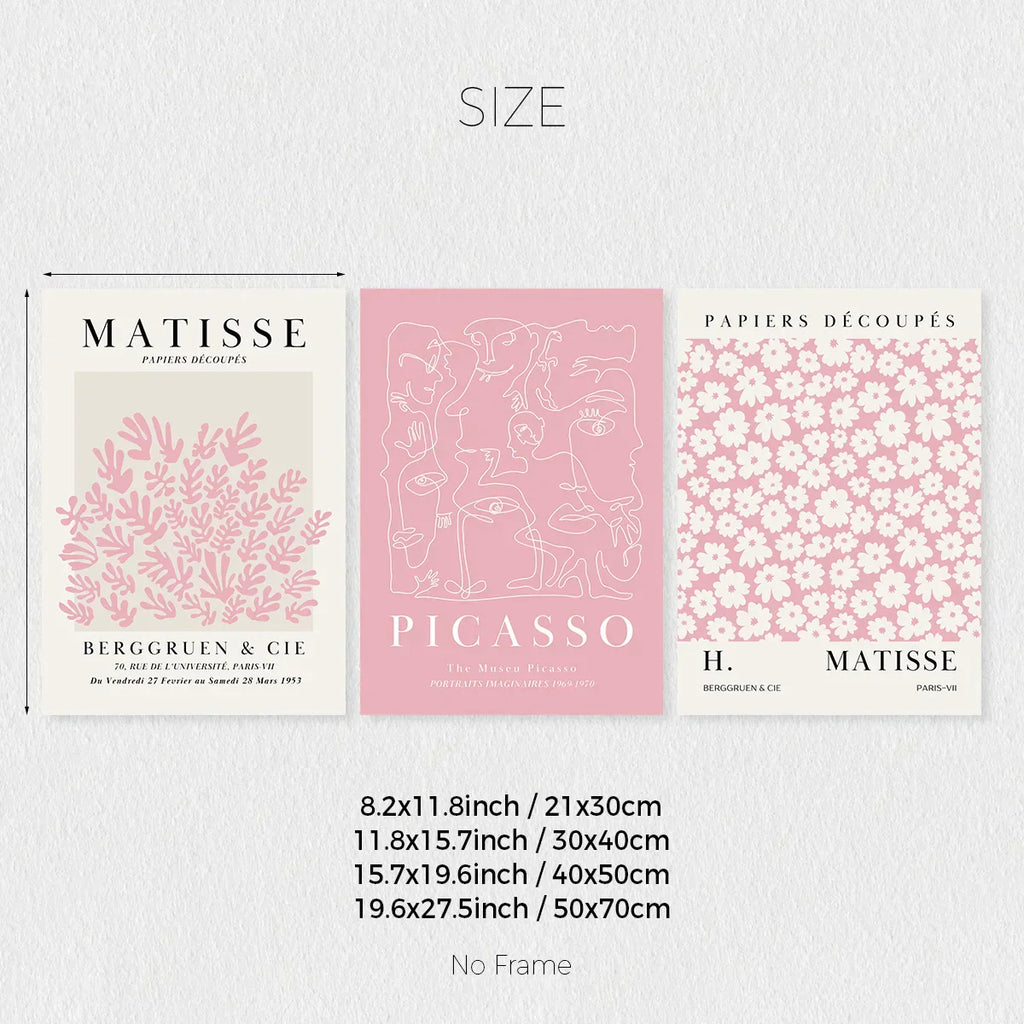 DecorBites™ Pink Abstract Sage Wall Art Set