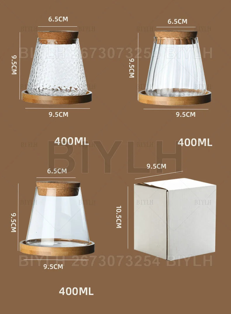 DecorBites™ Small Transparent Glass Vase for Home Decor