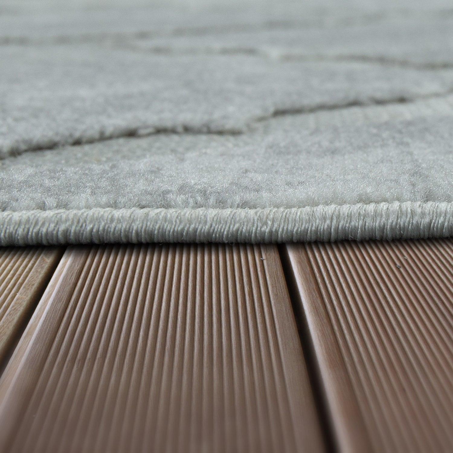 Outdoor Rug Marrakesh Moroccan Diamond Pattern - Light-Grey