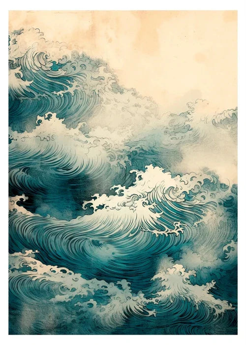 DecorBites™ Japanese Hokusai Landscape Art Poster Print - Home Decor