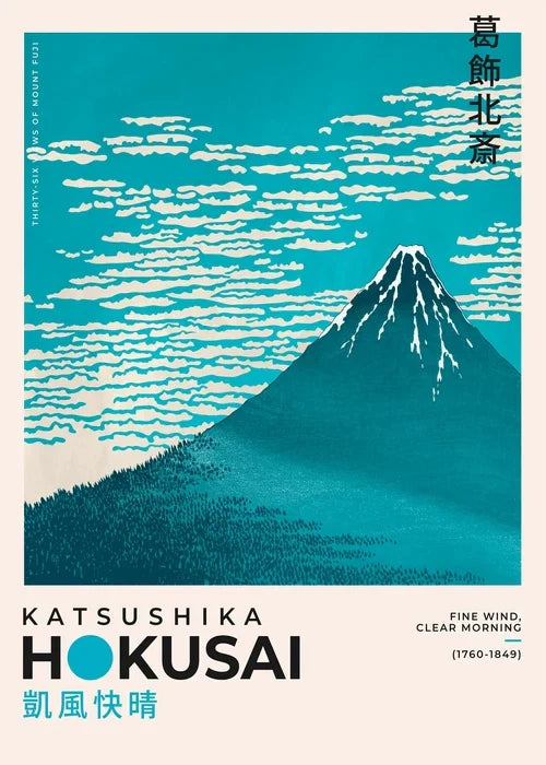 DecorBites™ Japanese Hokusai Landscape Art Poster Print - Home Decor