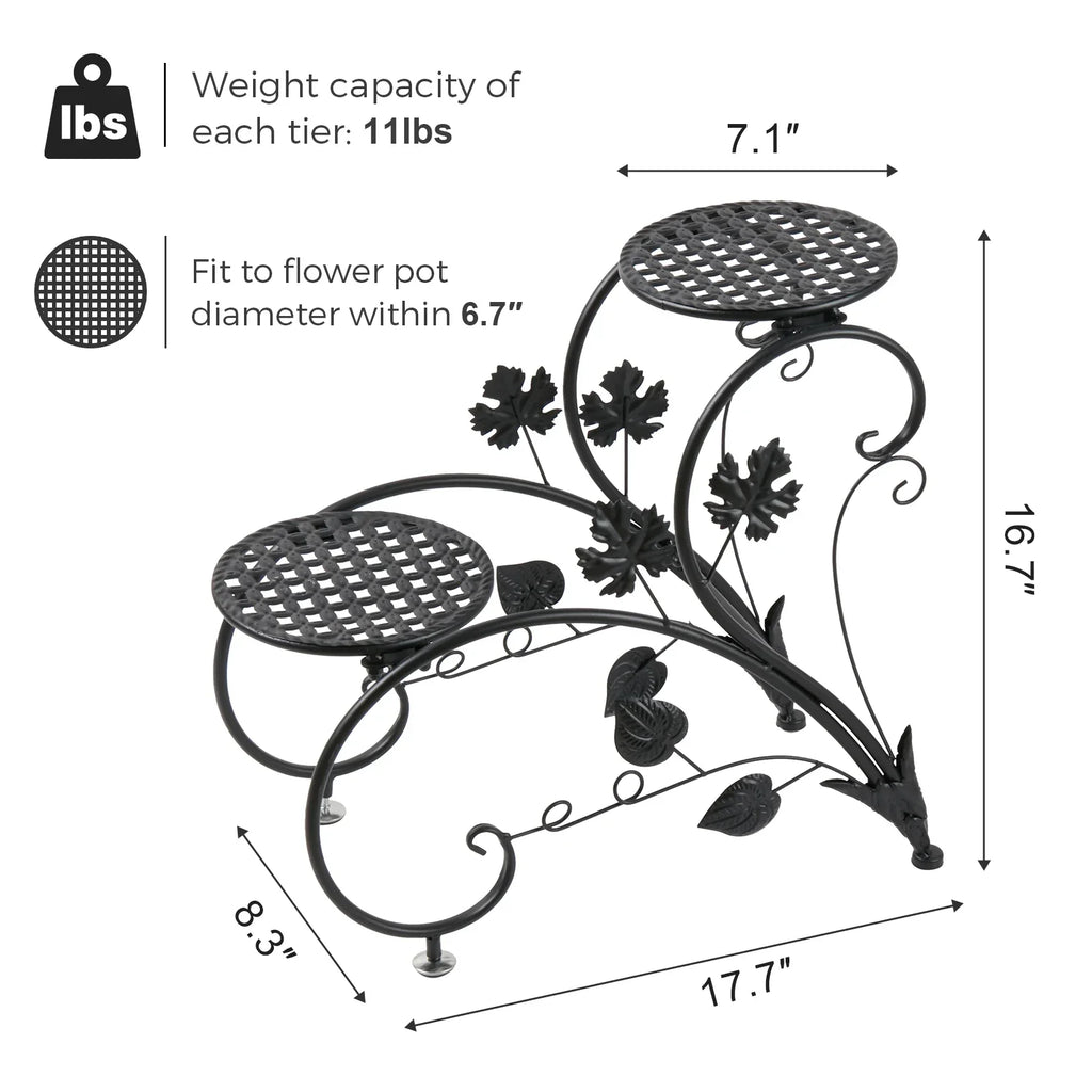 DecorBites™ Metal Plant Stand Set for 4 Potted Flowers