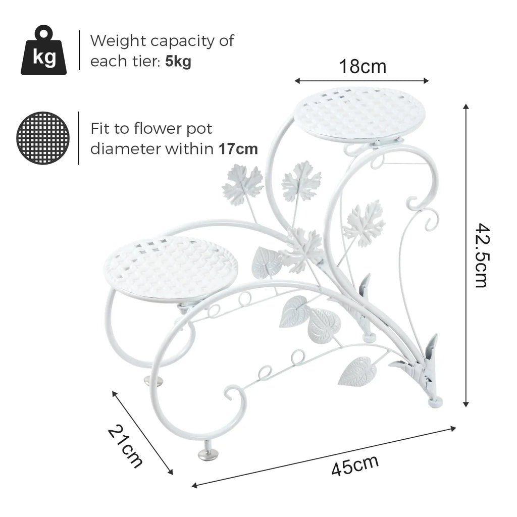 DecorBites™ Metal Plant Stand Set for 4 Potted Flowers