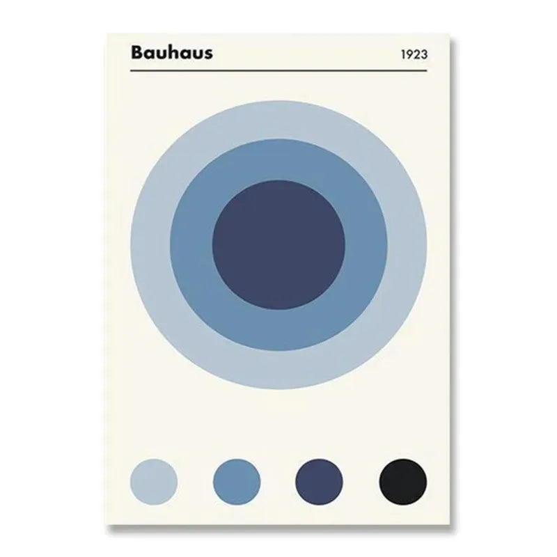 DecorBites™ Minimalist Black and White Bauhaus Canvas Print