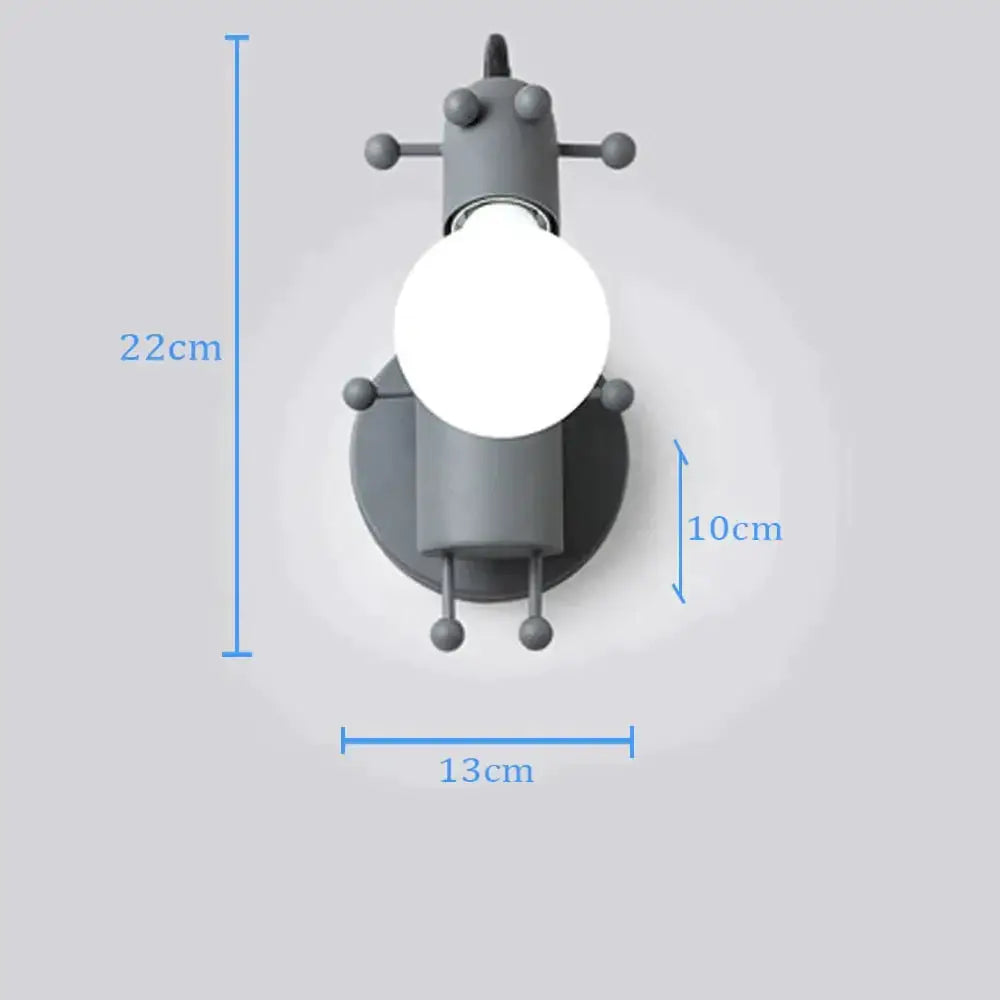 DecorBites™ Modern Creative Minimalism Metal Robot Ants Lamps for Kids Baby Living room