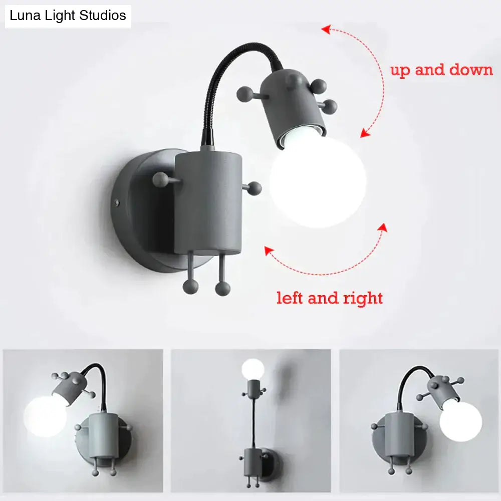 DecorBites™ Modern Creative Minimalism Metal Robot Ants Lamps for Kids Baby Living room