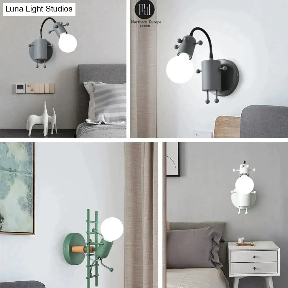 DecorBites™ Modern Creative Minimalism Metal Robot Ants Lamps for Kids Baby Living room