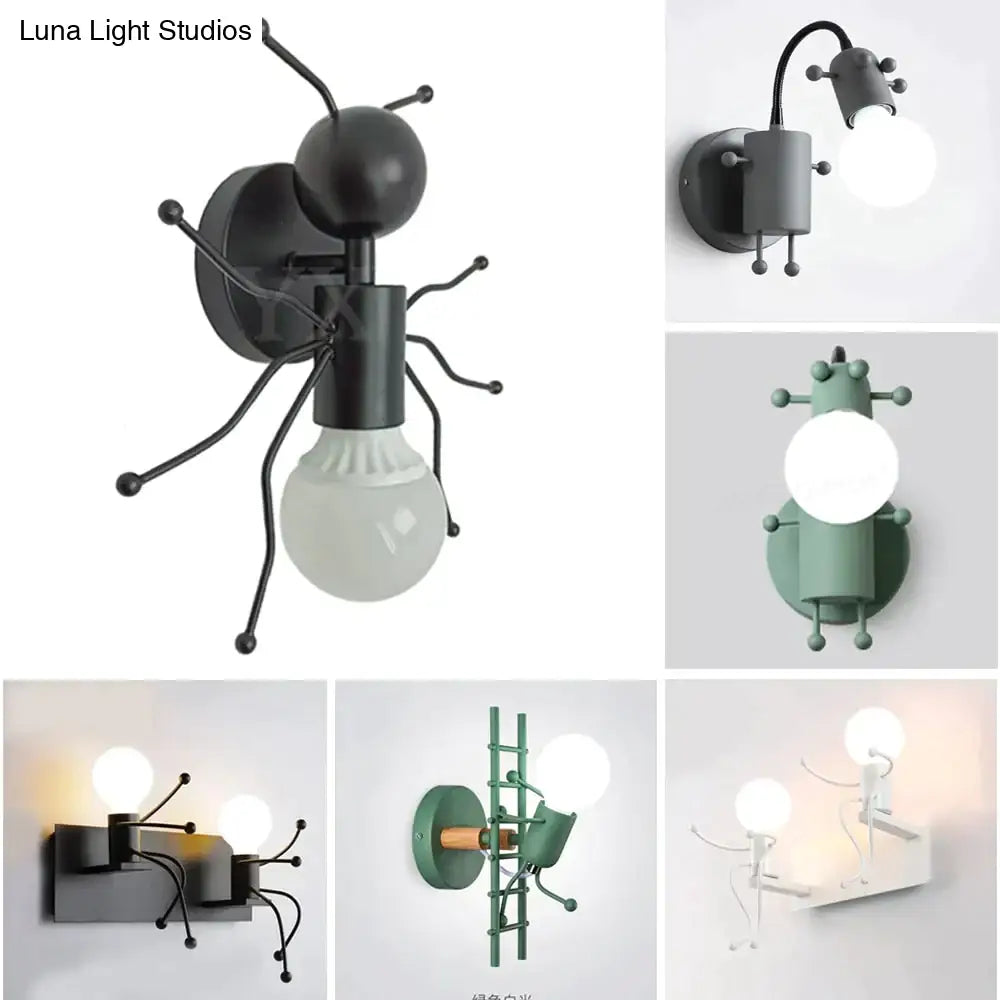 DecorBites™ Modern Creative Minimalism Metal Robot Ants Lamps for Kids Baby Living room