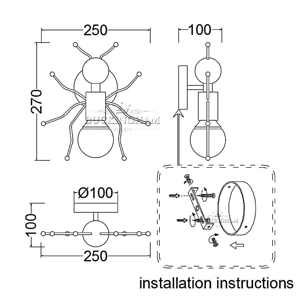 DecorBites™ Modern Creative Minimalism Metal Robot Ants Lamps for Kids Baby Living room