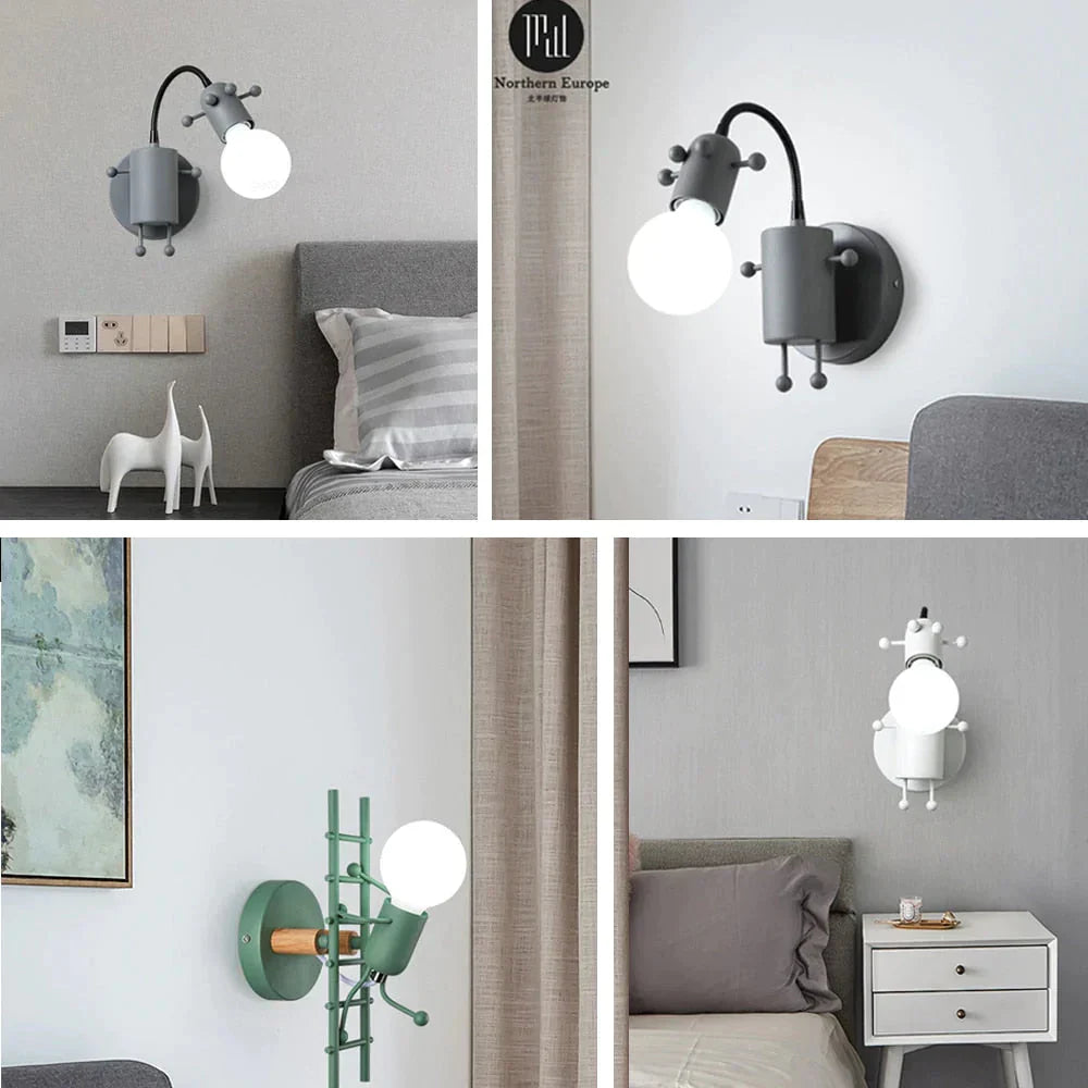 DecorBites™ Modern Creative Minimalism Metal Robot Ants Lamps for Kids Baby Living room