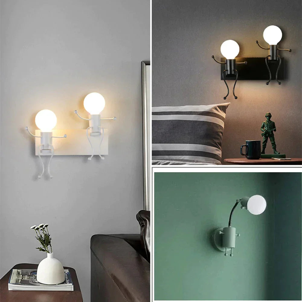 DecorBites™ Modern Creative Minimalism Metal Robot Ants Lamps for Kids Baby Living room