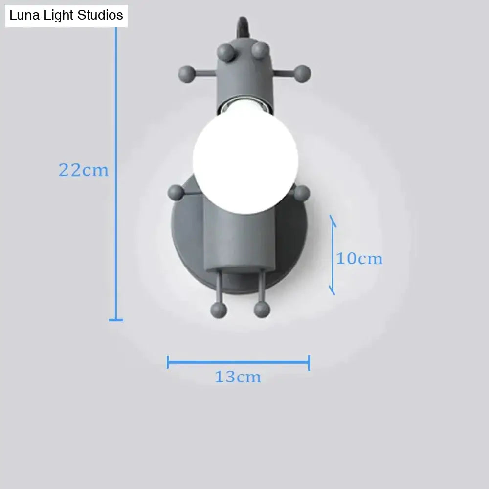 DecorBites™ Modern Creative Minimalism Metal Robot Ants Lamps for Kids Baby Living room