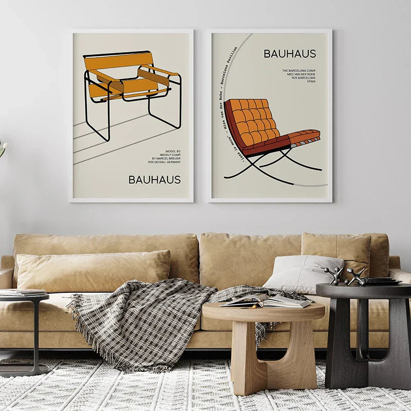 DecorBites™ Modern Geometric Bauhaus Exhibition Posters