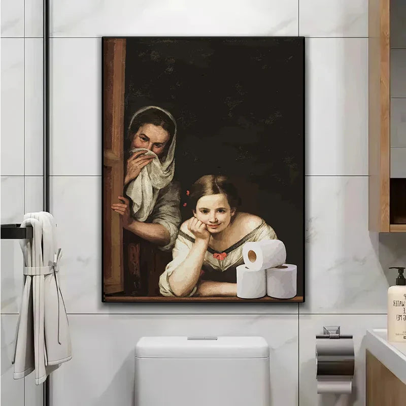 DecorBites™ Mona Lisa Bathroom Wall Art Decor