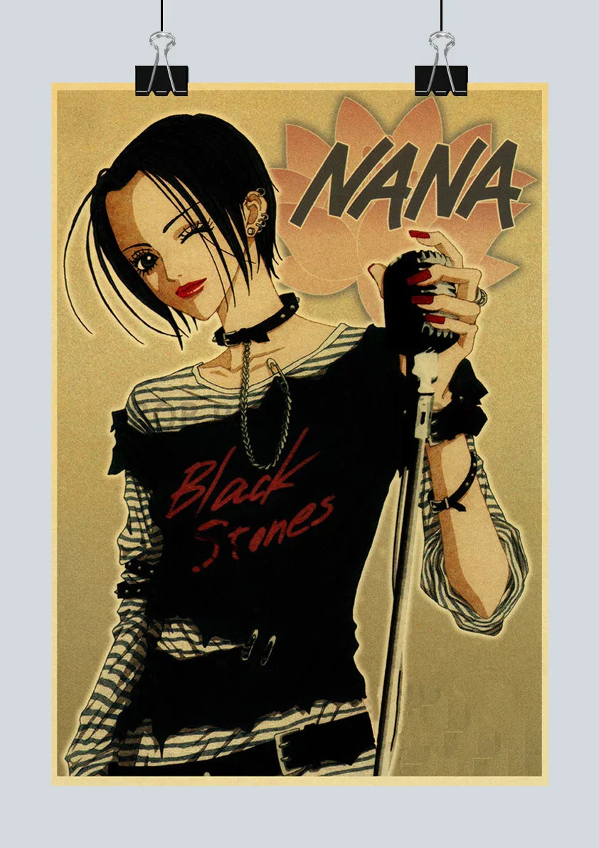 DecorBites™ NANA Anime Poster Set – Retro Style