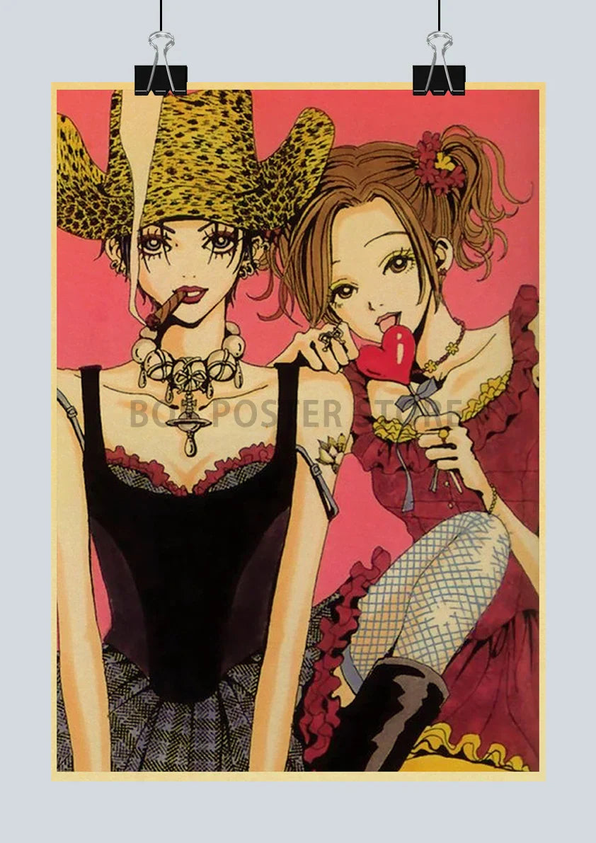 DecorBites™ NANA Anime Poster Set – Retro Style