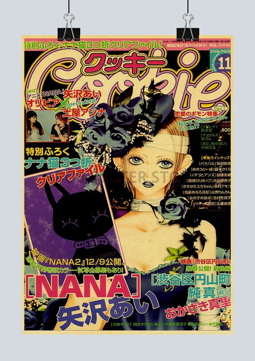 DecorBites™ NANA Anime Poster Set – Retro Style