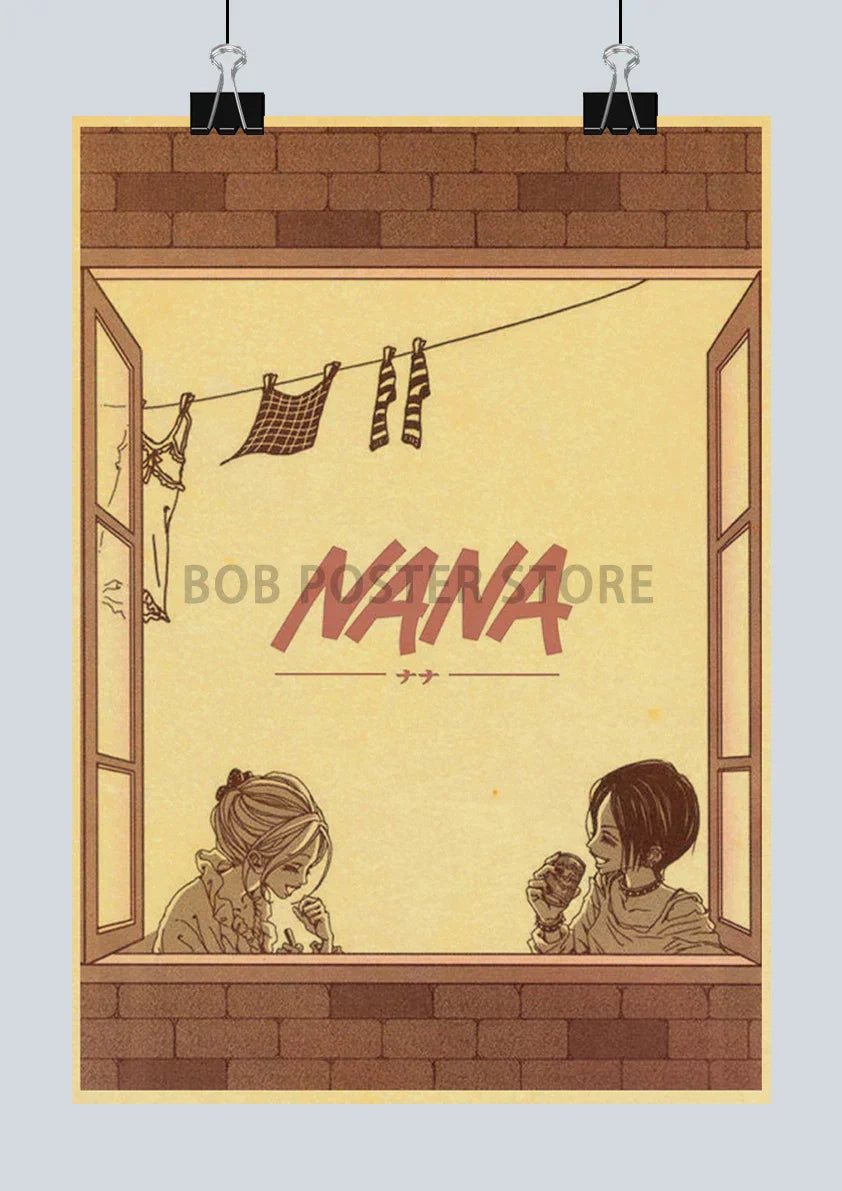 DecorBites™ NANA Anime Poster Set – Retro Style