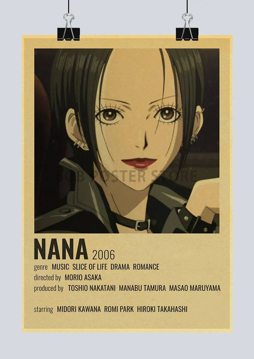 DecorBites™ NANA Anime Poster Set – Retro Style