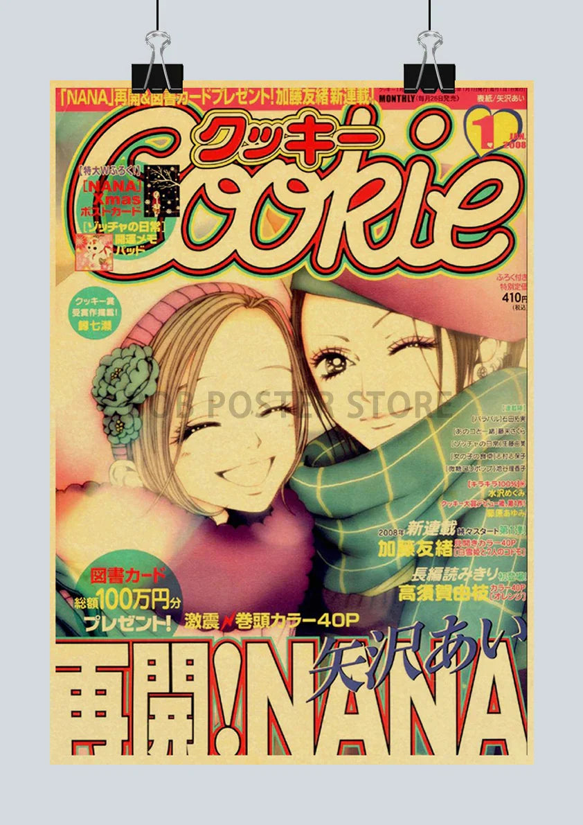 DecorBites™ NANA Anime Poster Set – Retro Style