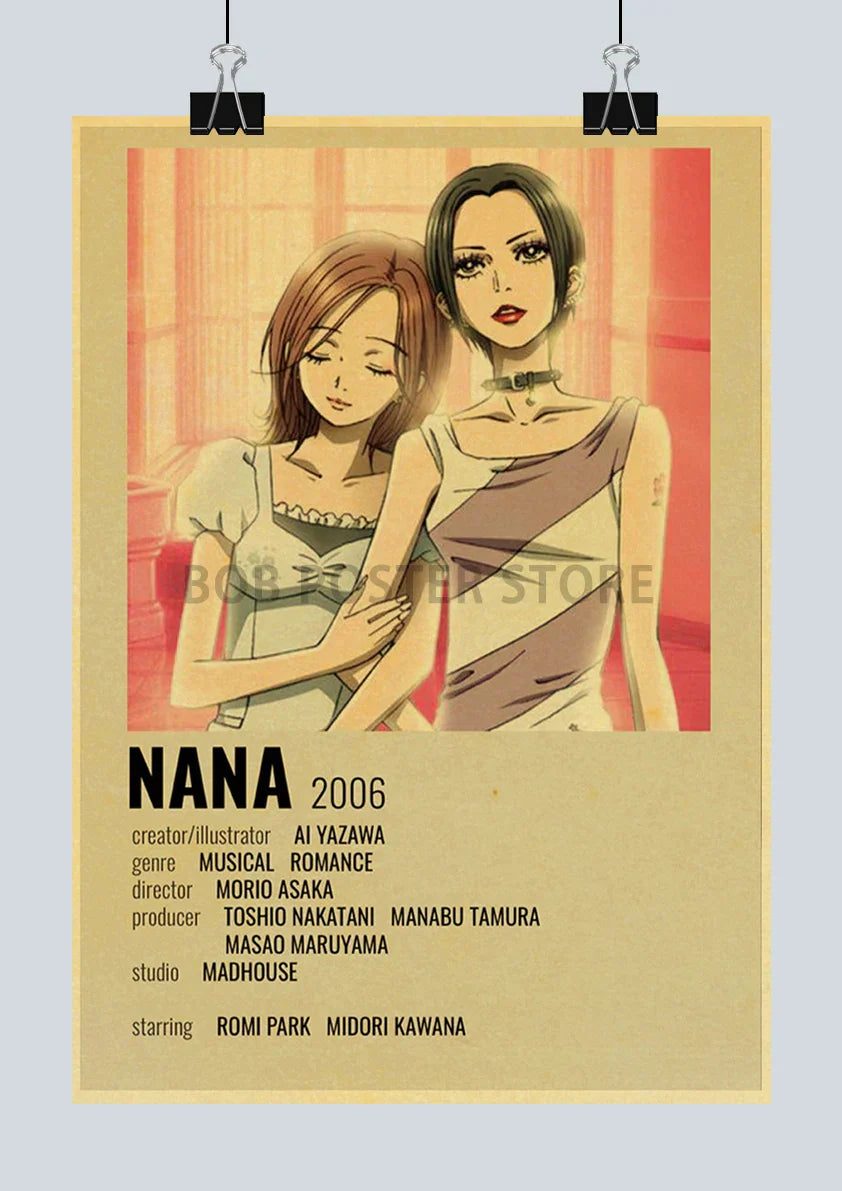 DecorBites™ NANA Anime Poster Set – Retro Style