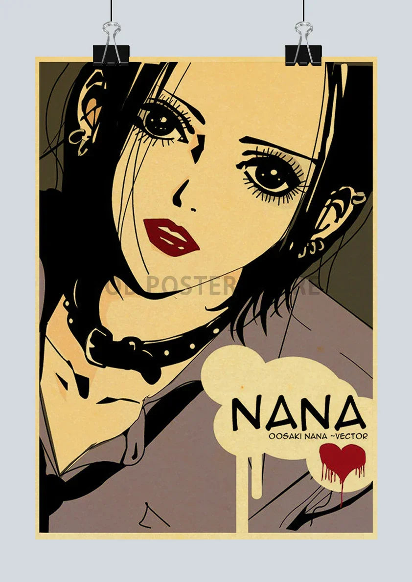 DecorBites™ NANA Anime Poster Set – Retro Style