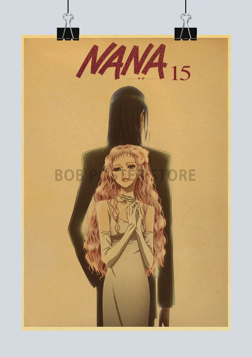 DecorBites™ NANA Anime Poster Set – Retro Style