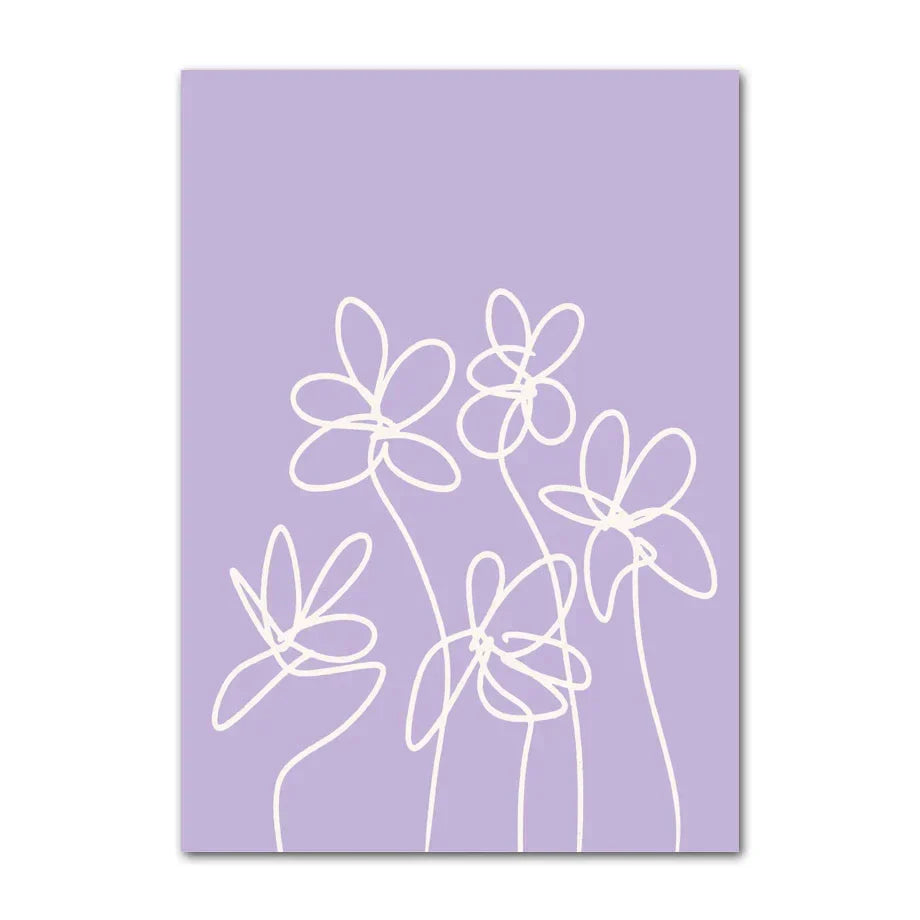 DecorBites™ Pastel Purple Abstract Wall Art Print