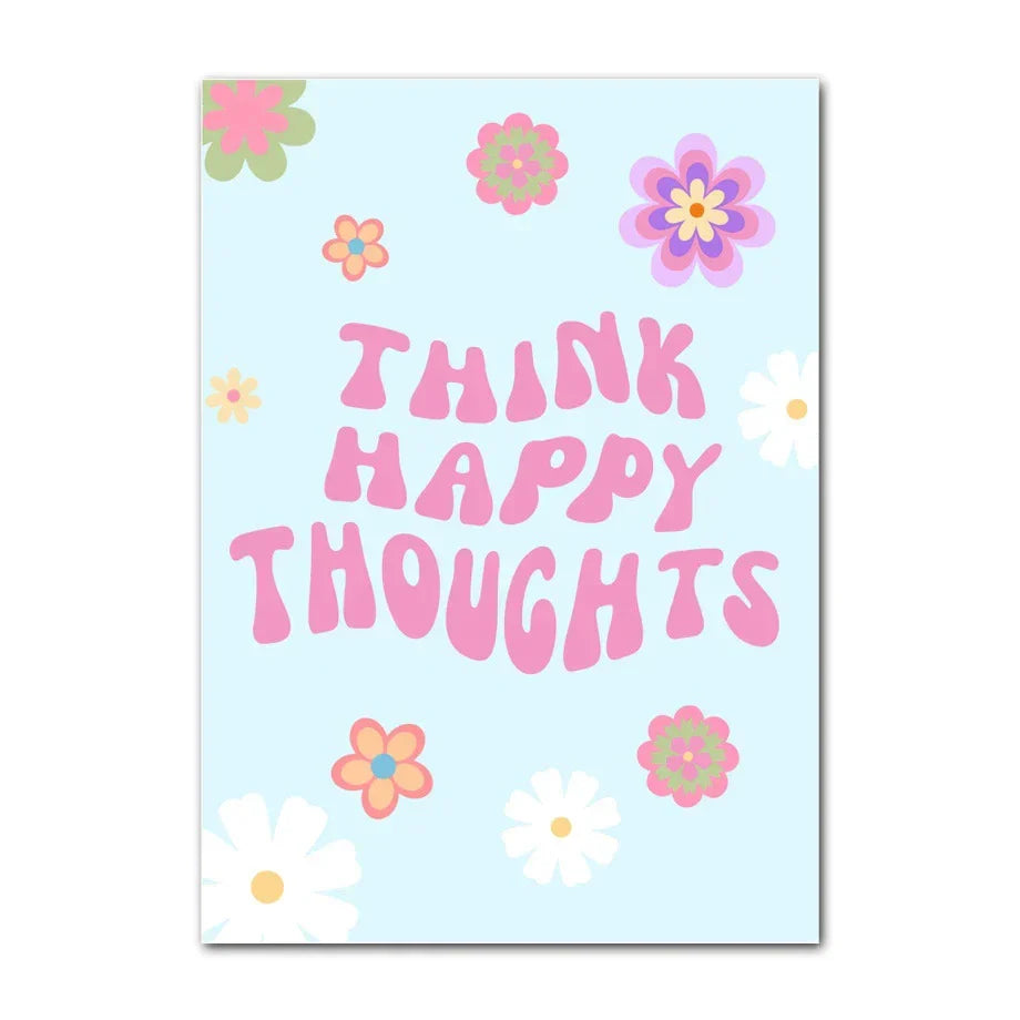 DecorBites™ Pastel Smiley Flower Canvas Wall Art