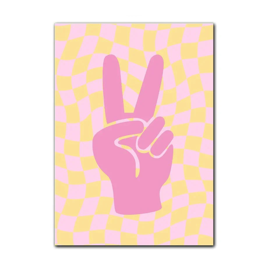 DecorBites™ Pastel Wall Art Poster Print - Abstract Danish Flower
