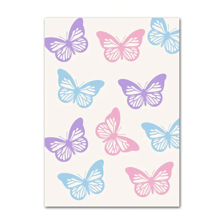 DecorBites™ Pastel Wall Art Poster Print - Abstract Danish Flower