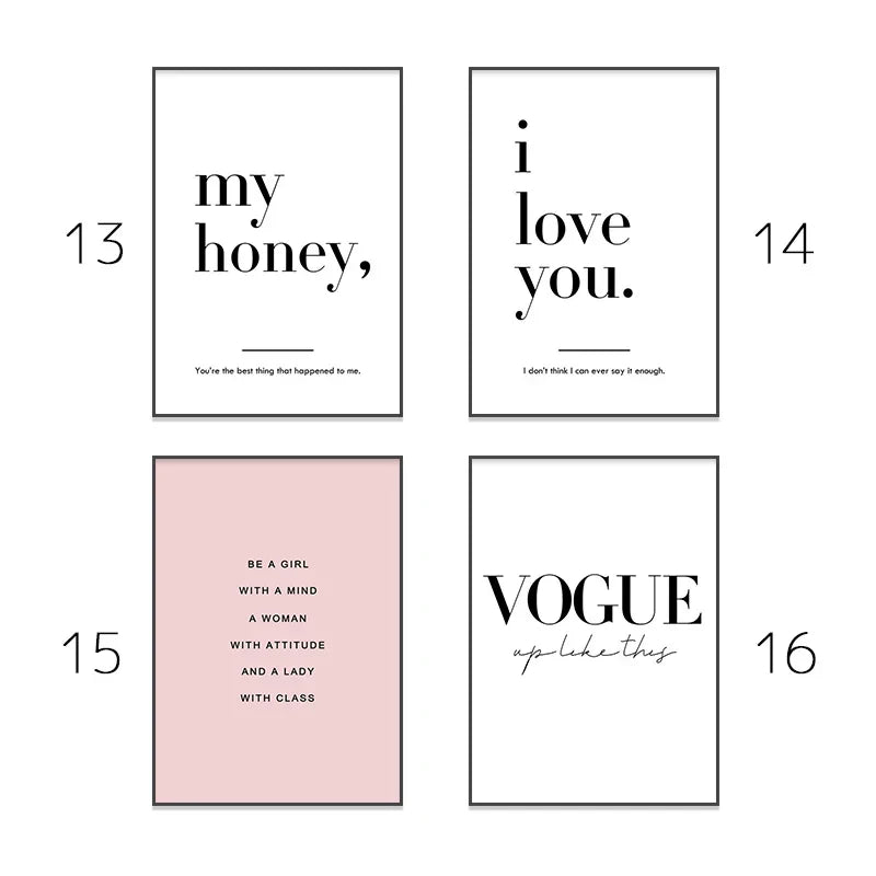 DecorBites™ Pink Aesthetic Wall Art Posters - Modern Decor
