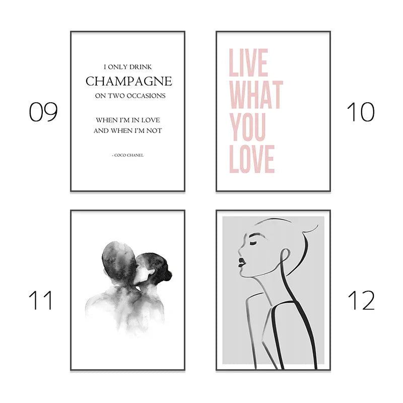 DecorBites™ Pink Aesthetic Wall Art Posters - Modern Decor