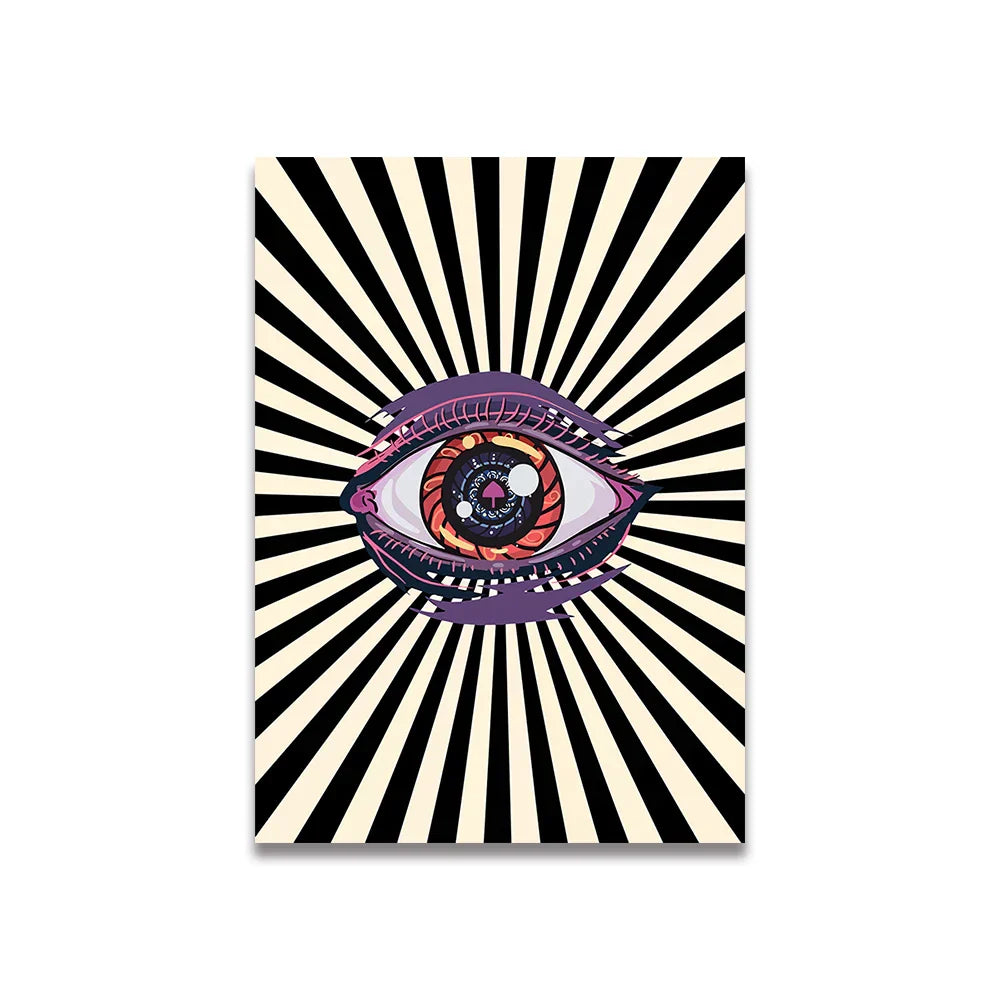 DecorBites™ Pink Cartoon Print Canvas Wall Art